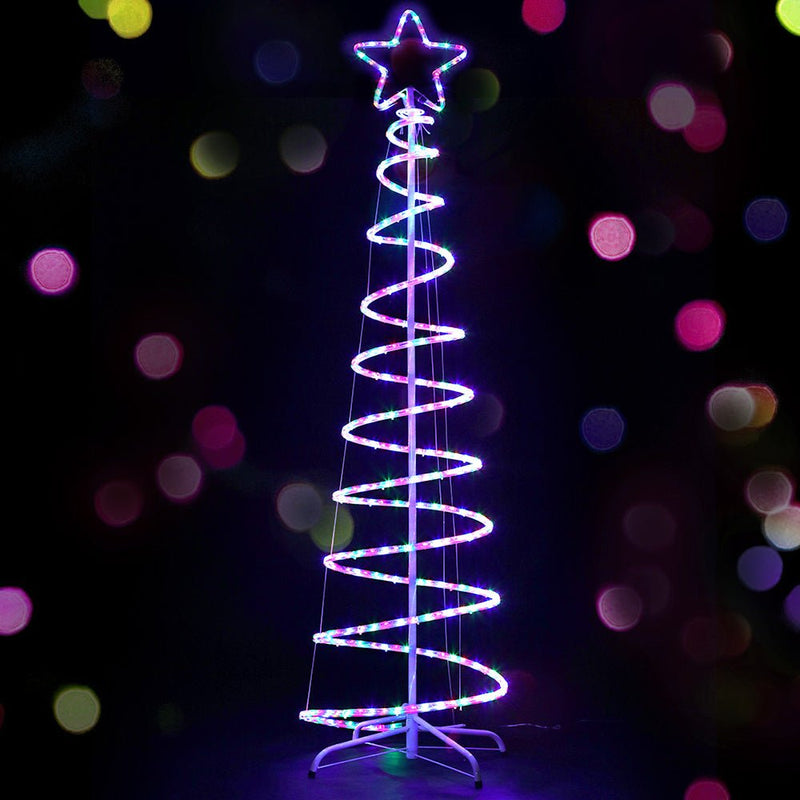 Jingle Jollys Christmas Lights 188cm Tree 288 LED Decorations - NuSea