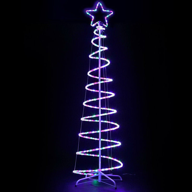 Jingle Jollys Christmas Lights 188cm Tree 288 LED Decorations - NuSea