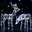 Jingle Jollys Christmas Lights 2 Pcs Reindeers 200 LED Decorations - NuSea