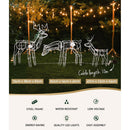 Jingle Jollys Christmas Lights 3 Pcs Reindeers 250 LED Decorations - NuSea