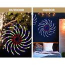 Jingle Jollys Christmas Lights 50cm Spin 128 LED Decorations - NuSea