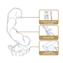 Jingle Jollys Christmas Lights Reindeer Sleigh 120 LED Decorations - NuSea