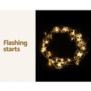 Jingle Jollys Solar Christmas Lights 80 LED 3M Icicle Light Star Decorations - NuSea