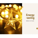 Jingle Jollys Solar Christmas Lights 80 LED 3M Icicle Light Star Decorations - NuSea