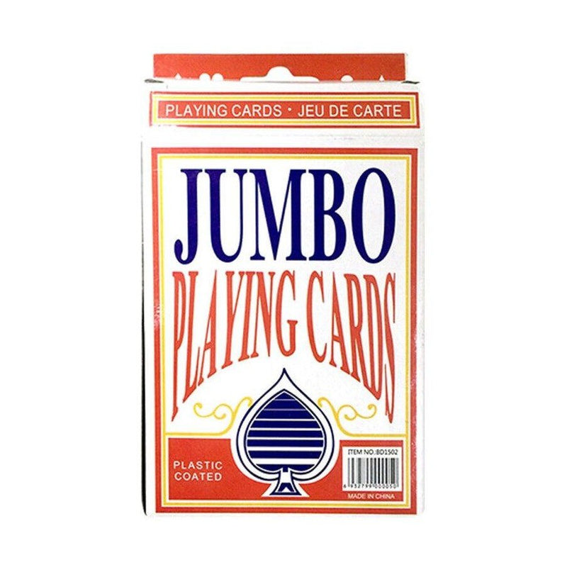 JUMBO PLAYING CARDS Large Deck Card Game Plastic Coated Poker Plating Cards - NuSea