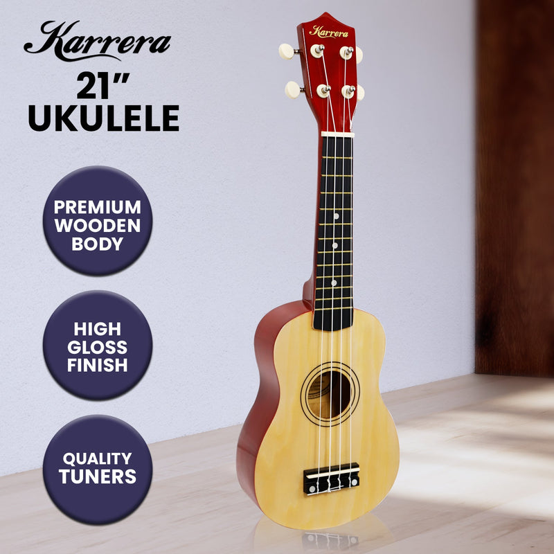 Karrera 21in Ukulele - Natural - NuSea