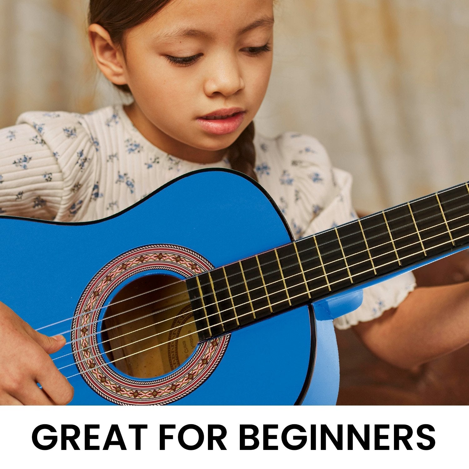 Karrera 34in Acoustic Children no cut Guitar - Blue - NuSea