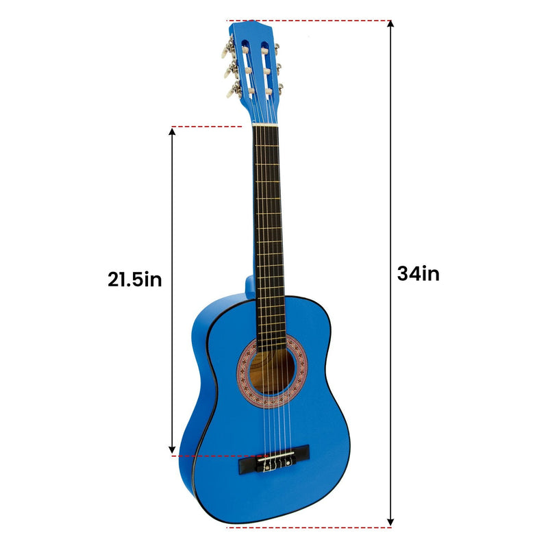 Karrera 34in Acoustic Children no cut Guitar - Blue - NuSea