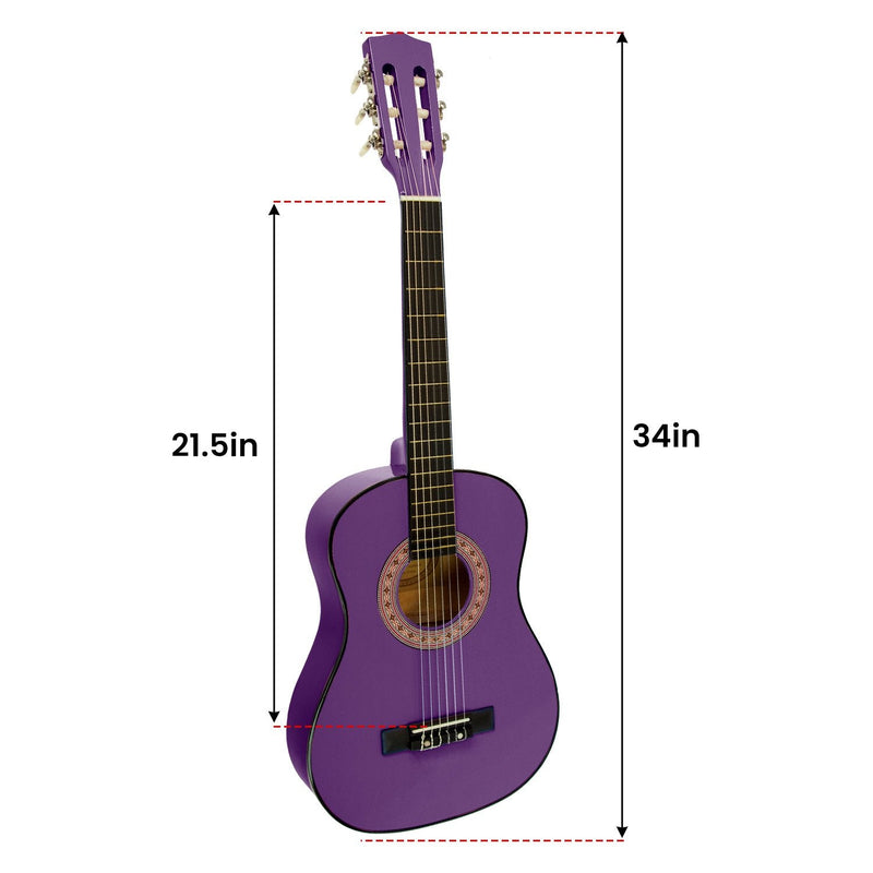Karrera 34in Acoustic Children no cut Guitar - Purple - NuSea
