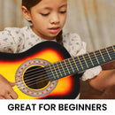 Karrera 34in Acoustic Wooden Childrens Guitar - Sunburst - NuSea