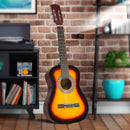 Karrera 34in Acoustic Wooden Childrens Guitar - Sunburst - NuSea