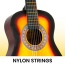 Karrera 34in Acoustic Wooden Childrens Guitar - Sunburst - NuSea