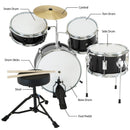 Karrera Children's 4pc Drum Kit - Black - NuSea