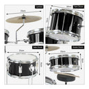Karrera Children's 4pc Drum Kit - Black - NuSea