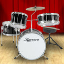 Karrera Children's 4pc Drum Kit - Black - NuSea