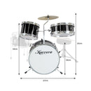 Karrera Children's 4pc Drum Kit - Black - NuSea