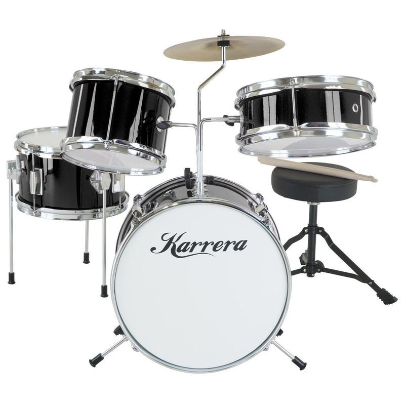 Karrera Children's 4pc Drum Kit - Black - NuSea