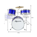 Karrera Children's 4pc Drum Kit - Blue - NuSea