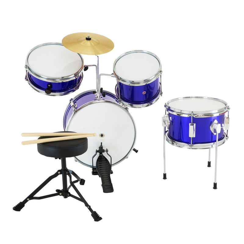 Karrera Children's 4pc Drum Kit - Blue - NuSea
