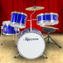 Karrera Children's 4pc Drum Kit - Blue - NuSea