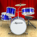 Karrera Children's 4pc Drum Kit - Blue - NuSea