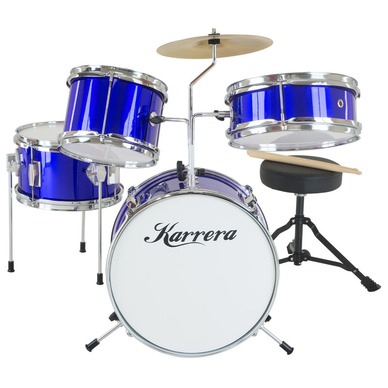 Karrera Children's 4pc Drum Kit - Blue - NuSea