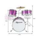 Karrera Childrens 4pc Drum Kit - Purple - NuSea