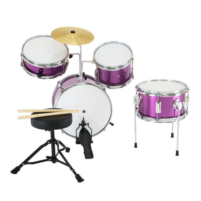 Karrera Childrens 4pc Drum Kit - Purple - NuSea
