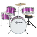 Karrera Childrens 4pc Drum Kit - Purple - NuSea