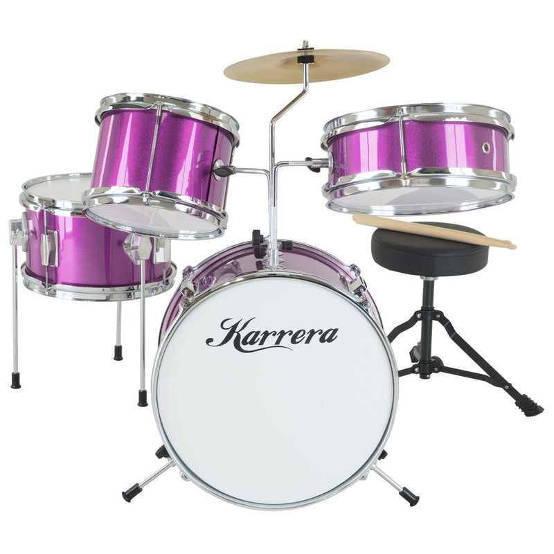 Karrera Childrens 4pc Drum Kit - Purple - NuSea