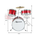 Karrera Children's 4pc Drum Kit - Red - NuSea