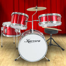 Karrera Children's 4pc Drum Kit - Red - NuSea