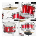 Karrera Children's 4pc Drum Kit - Red - NuSea