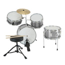 Karrera Childrens 4pc Drum Kit - Silver - NuSea