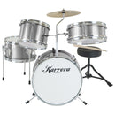 Karrera Childrens 4pc Drum Kit - Silver - NuSea
