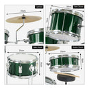 Karrera Children's 4pc Drumkit - Green - NuSea