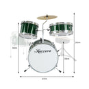 Karrera Children's 4pc Drumkit - Green - NuSea