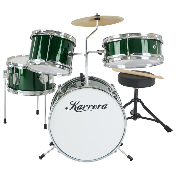 Karrera Children's 4pc Drumkit - Green - NuSea