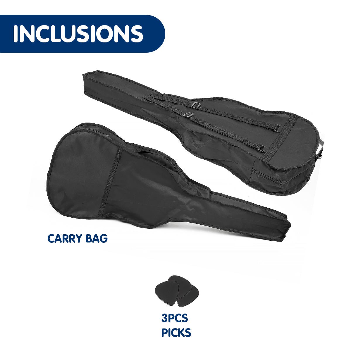 Karrera Childrens Acoustic Guitar Kids - Black - NuSea