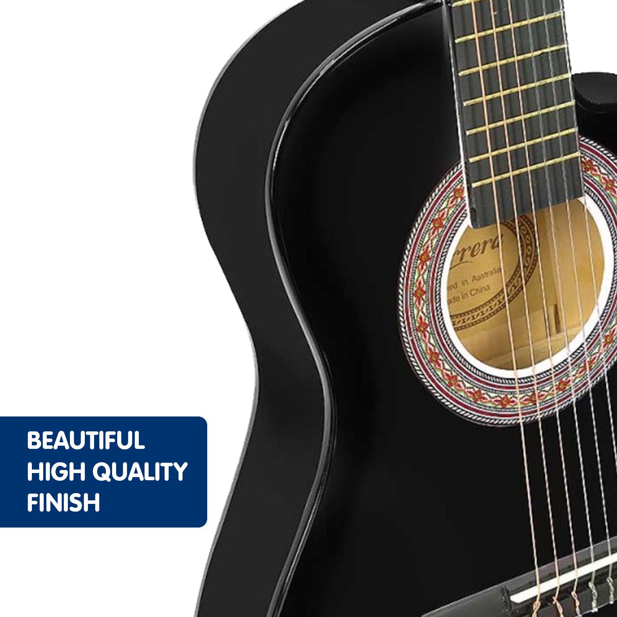Karrera Childrens Acoustic Guitar Kids - Black - NuSea