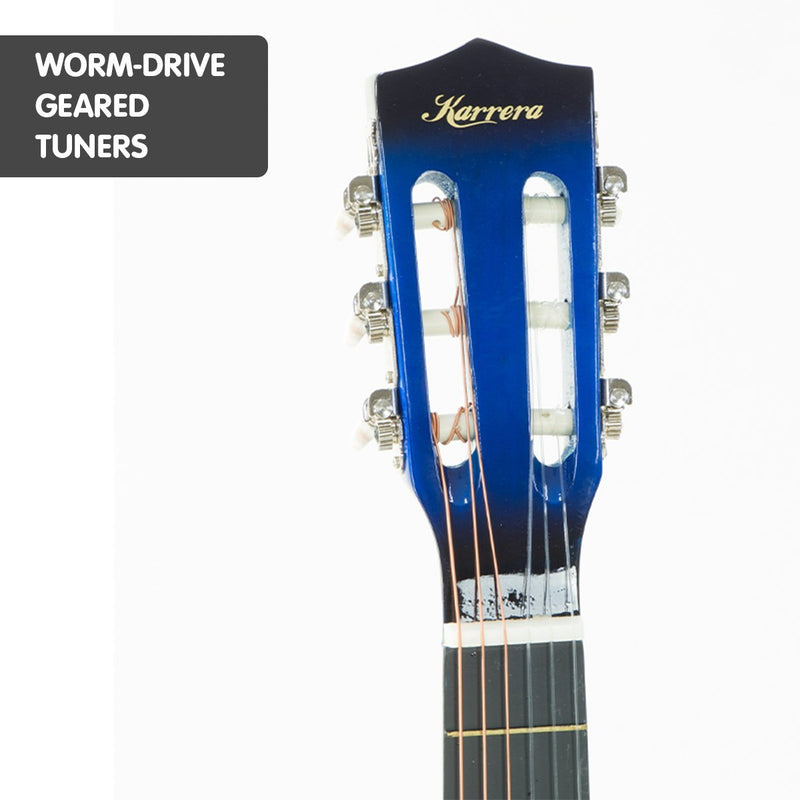 Karrera Childrens Acoustic Guitar Kids - Blue - NuSea