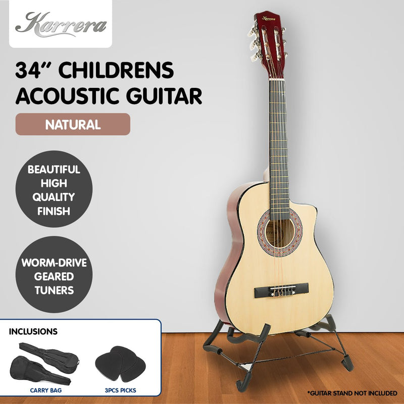 Karrera Childrens Acoustic Guitar Kids - Natural - NuSea