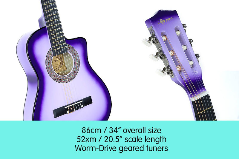 Karrera Childrens Acoustic Guitar Kids - Purple - NuSea