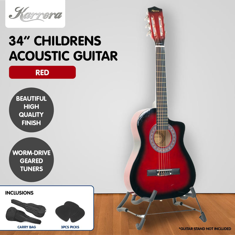 Karrera Childrens Acoustic Guitar Kids - Red - NuSea