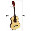 Karrera Childrens Guitar Wooden 34in Acoustic - Natural - NuSea