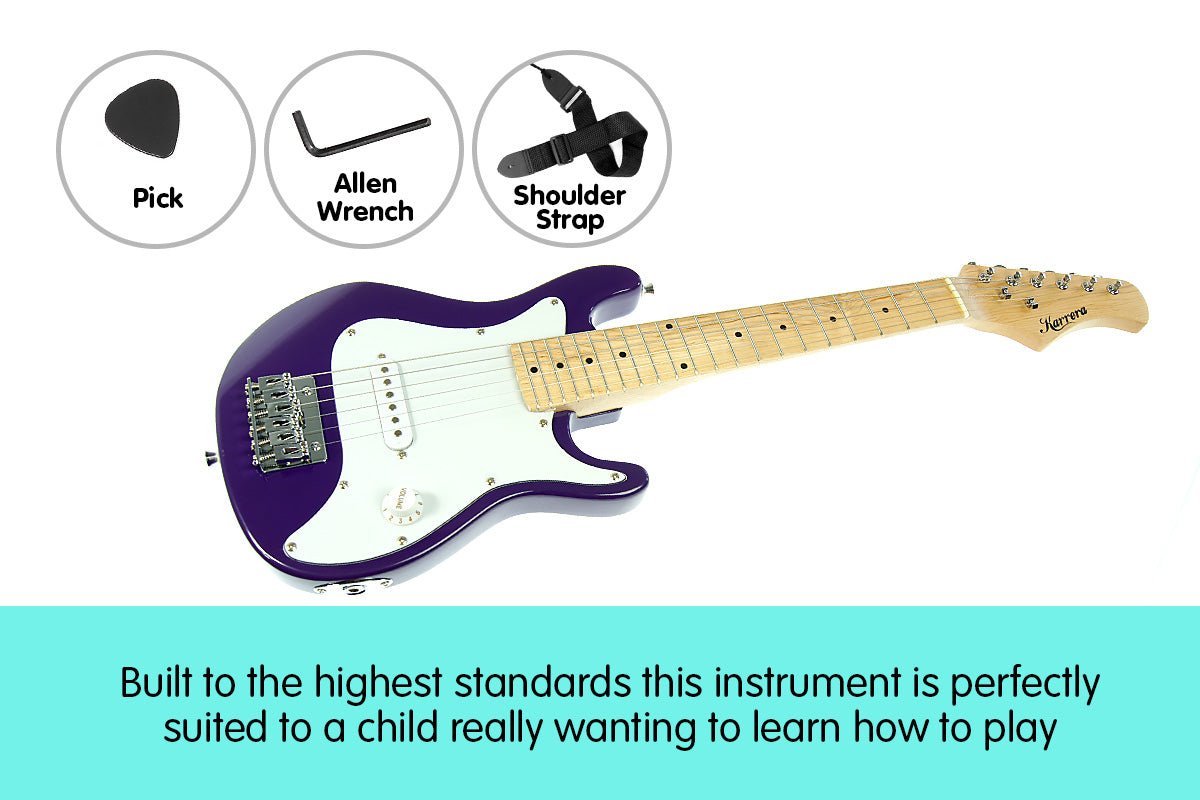 Karrera Electric Childrens Guitar Kids - Purple - NuSea