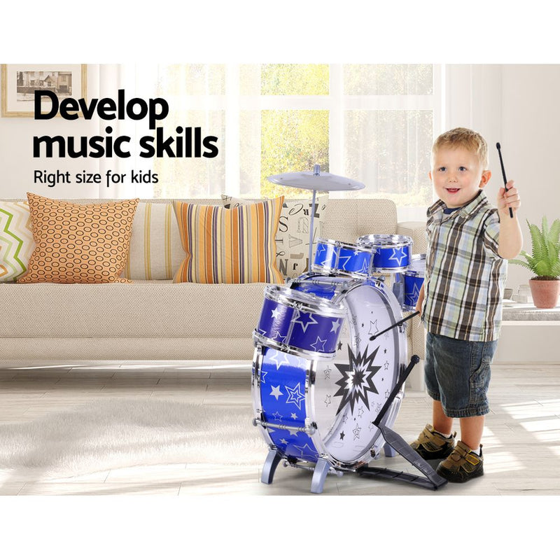 Keezi 11 Piece Kids Drum Set - NuSea