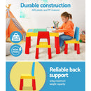 Keezi 3PCS Kids Table and Chairs Set Activity Toys Storage Box Desk Blocks - NuSea