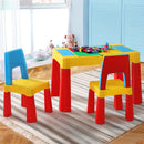 Keezi 3PCS Kids Table and Chairs Set Activity Toys Storage Box Desk Blocks - NuSea