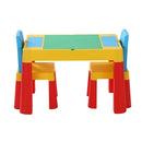 Keezi 3PCS Kids Table and Chairs Set Activity Toys Storage Box Desk Blocks - NuSea